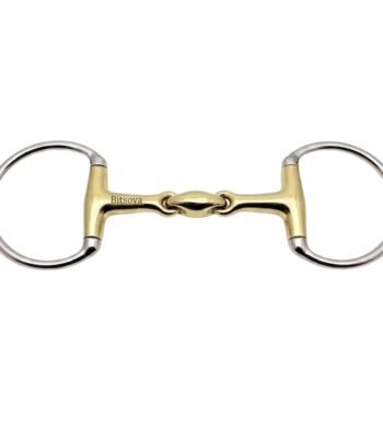 Bitsova Brass Eggbutt Snaffle Bit with Lozenge 1