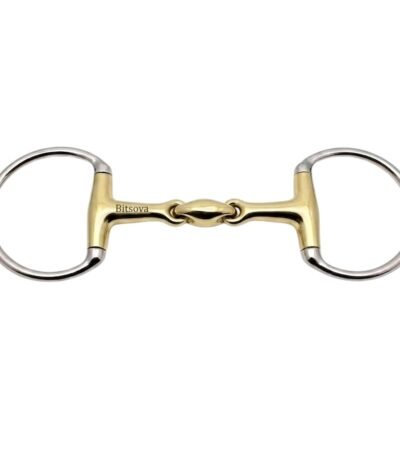 Bitsova Brass Eggbutt Snaffle Bit with Lozenge 1