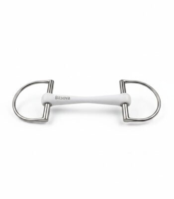 Bitsova Hard Plastic Straight Bar Mouth D-Ring Snaffle Bit 1