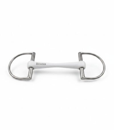 Bitsova Hard Plastic Straight Bar Mouth D-Ring Snaffle Bit 1