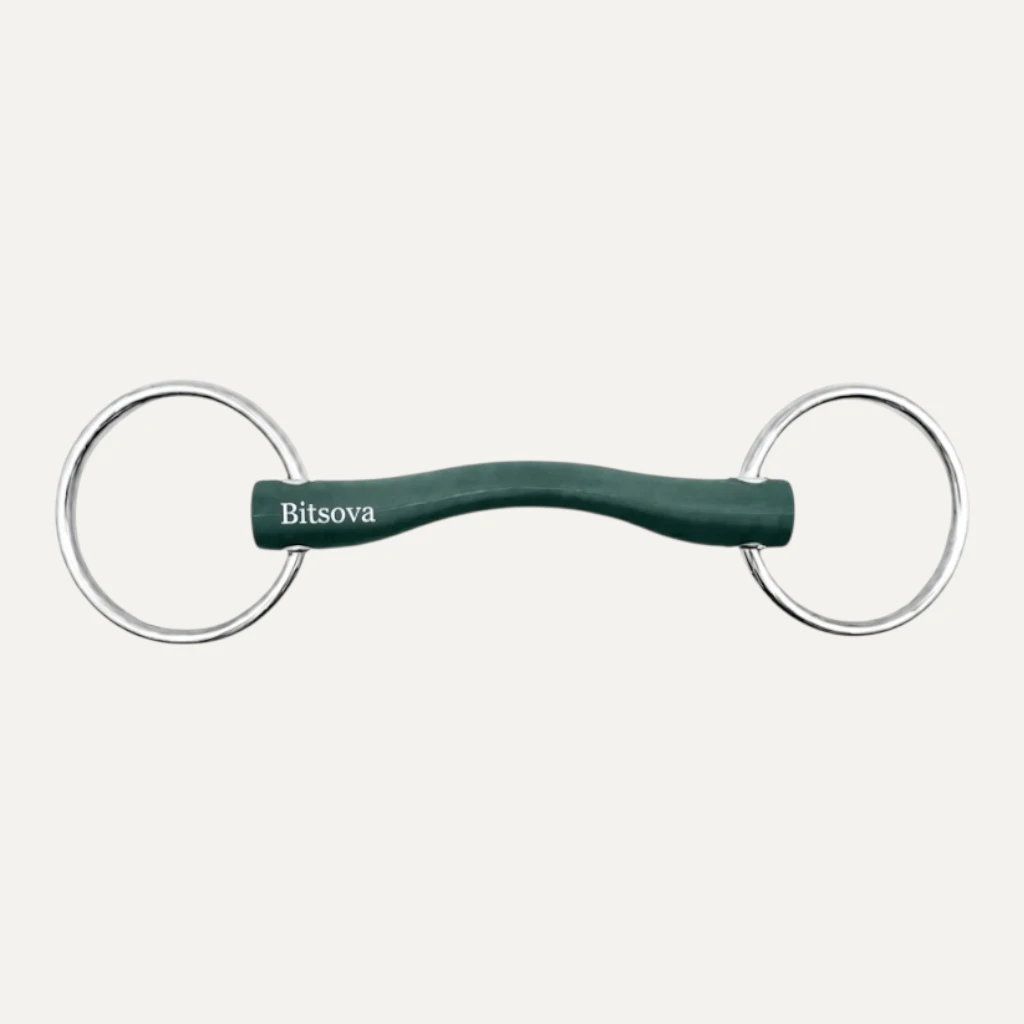 Bitsova Loose Ring Rubber Snaffle Bit 1