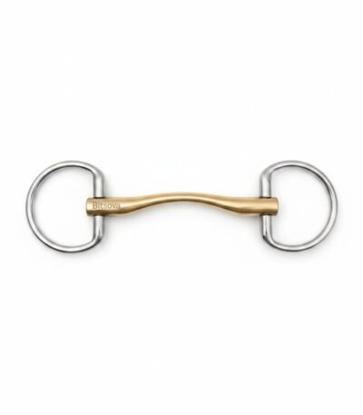 Bitsova Sweet Gold Anatomical Mullen Mouth Eggbutt Snaffle Bit 1