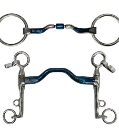 Bitsova Sweet Iron Weymouth & Bradoon Double Bridle Bits Set with Ported Mouth 1