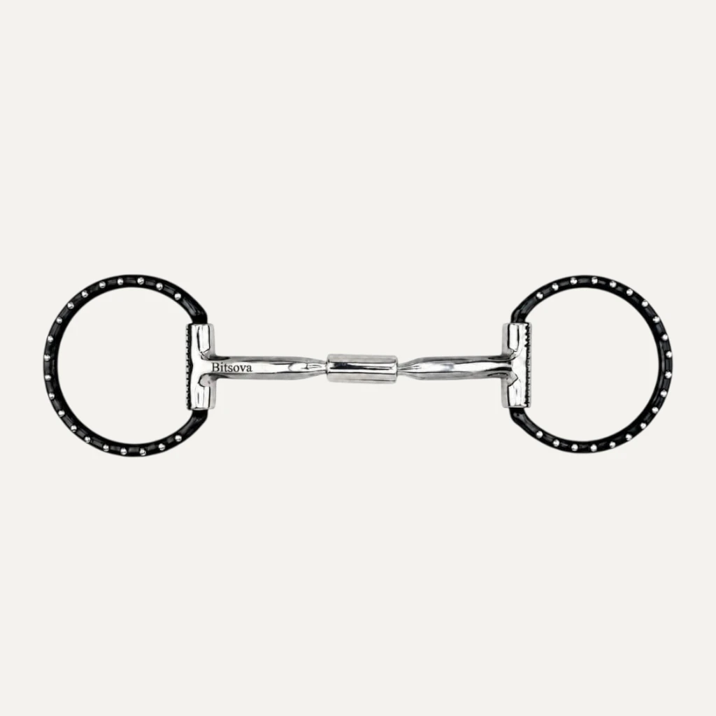 Bitsova Western D Ring Snaffle Bit with Barrel Joint 1